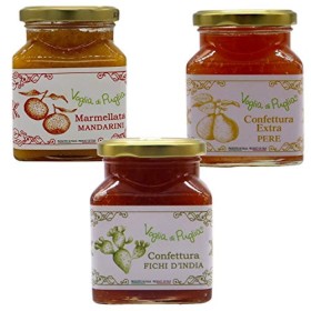 Voglia Di Puglia Confettura Di Fichi D'india - Mandarini - Pere 340 gr 100% Made In Italy