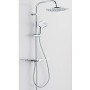 Colonna Doccia Attrezzata 008 Ottone Cromato 2 Funzioni Soffione Doccetta Tondo