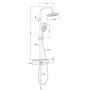 Colonna Doccia Attrezzata 008 Ottone Cromato 2 Funzioni Soffione Doccetta Tondo