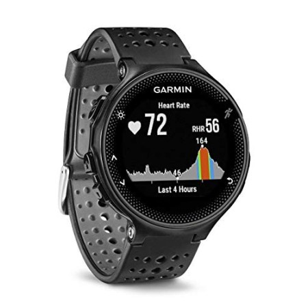 Garmin Forerunner 235 GPS Sportwatch con Sensore Cardio al Polso e Funzioni Smart, Cinturino in silicone, Nero/Grigio
