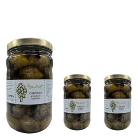Voglia Di Puglia Carciofi Grigliati Sottolio In Olio Extravergine D'oliva 3 Confezioni da 1,5kg 100% Made In Italy