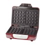 Ariete 187 Waffle Maker - Piastra elettrica antiaderente per waffle, 700W, Riponibile in verticale, Rosso