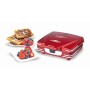 Ariete 187 Waffle Maker - Piastra elettrica antiaderente per waffle, 700W, Riponibile in verticale, Rosso