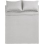 AmazonBasics - Set copripiumino in microfibra con federa, 220 x 250 cm con due federe da 50 x 80 cm, Grigio chiaro