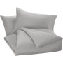 AmazonBasics - Set copripiumino in microfibra con federa, 220 x 250 cm con due federe da 50 x 80 cm, Grigio chiaro