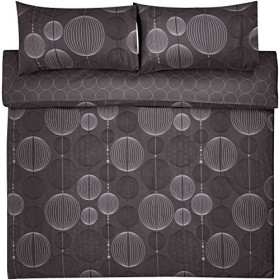AmazonBasics - Set copripiumino in microfibra, 200 x 200 cm, Grigio industriale (Industrial Grey)
