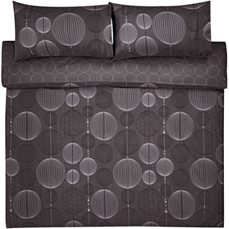 AmazonBasics - Set copripiumino in microfibra, 200 x 200 cm, Grigio industriale (Industrial Grey)
