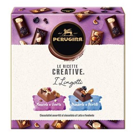 Perugina Le Ricette Creative i Lingotti Cioccolatini Assortiti al Latte Finissimo e Fondente Extra Scatola - 203 g