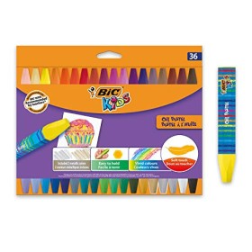 BIC Kids Pastelli A Olio - Colori Assortiti, Confezione Da 36