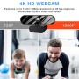 Aokeou - Webcam con microfono, Full HD 1080P, USB 2.0, Plug & Play, per laptop, computer, PC, desktop, con correzione automatica
