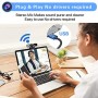 Aokeou - Webcam con microfono, Full HD 1080P, USB 2.0, Plug & Play, per laptop, computer, PC, desktop, con correzione automatica
