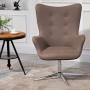 homcom Poltrona Girevole 360° da Ufficio o Studio, Design Vintage con Braccioli e Imbottitura, Scamosciata, 71 x 74 x 106cm