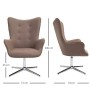 homcom Poltrona Girevole 360° da Ufficio o Studio, Design Vintage con Braccioli e Imbottitura, Scamosciata, 71 x 74 x 106cm