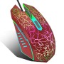 VersionTech - Mouse da gaming ergonomico con cavo USB da 2400 DPI e retroilluminazione a LED, per ufficio, libreria, sala e-spor