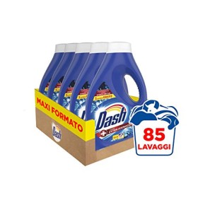 Dash Detersivo Lavatrice Igienizzante Liquido, Formato Convenienza 85 Lavaggi, 5 Confezioni da 17 Lavaggi