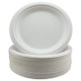 Piatti Super Rigidi per Bagassa Biodegradabili e Usa e Getta - Alternativa Non Plastica Ecologica - Piatti Rotondi per Feste 50 