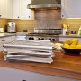 Urban Villa Asciugamani da Cucina a Strisce Asciugamani da Cucina (Set di 6) Talpa/Cioccolato/Bianco