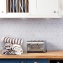 Urban Villa Asciugamani da Cucina a Strisce Asciugamani da Cucina (Set di 6) Talpa/Cioccolato/Bianco