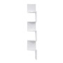HOMFA Mensola da Muro ad angolo 5 Ripiani Scaffale Libri CD salvaspazio Mobile a parete Legno per camera soggiorno studio Bianco