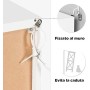 Goplus Mensola Libreria, Armadietto Libreria in Legno con 9 Cubi e 5 Ante, Mobile Scaffale Porta Libri CD per Soggiorno Camera d