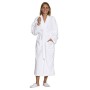 ZOLLNER Accappatoio Unisex Bianco con Collo a Scialle, XL, Cotone, Altre Misure