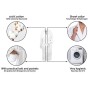 ZOLLNER Accappatoio Unisex Bianco con Collo a Scialle, XL, Cotone, Altre Misure