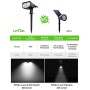 LITOM 12 LED Luci Solari da Esterno, IP67 Faretti Solari a Paesaggio con 2 Modalità di Illuminazione, Luce Energia Solare Ester