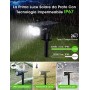 LITOM 12 LED Luci Solari da Esterno, IP67 Faretti Solari a Paesaggio con 2 Modalità di Illuminazione, Luce Energia Solare Ester
