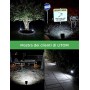 LITOM 12 LED Luci Solari da Esterno, IP67 Faretti Solari a Paesaggio con 2 Modalità di Illuminazione, Luce Energia Solare Ester