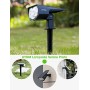 LITOM 12 LED Luci Solari da Esterno, IP67 Faretti Solari a Paesaggio con 2 Modalità di Illuminazione, Luce Energia Solare Ester