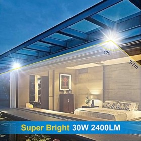 bapro 30W Faretto LED da Esterno con Sensore di Movimento,bianco caldo 3000K Faretto led da esterno Led floodlight, IP65 Imperme