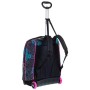 Trolley Fit Seven Colorflower, Nero, 35 Lt, 2in1 Zaino con Sollevamento Spallacci per uso Trolley, Scuola & Viaggio