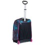 Trolley Fit Seven Colorflower, Nero, 35 Lt, 2in1 Zaino con Sollevamento Spallacci per uso Trolley, Scuola & Viaggio