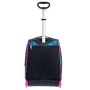 Trolley Fit Seven Colorflower, Nero, 35 Lt, 2in1 Zaino con Sollevamento Spallacci per uso Trolley, Scuola & Viaggio