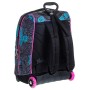 Trolley Fit Seven Colorflower, Nero, 35 Lt, 2in1 Zaino con Sollevamento Spallacci per uso Trolley, Scuola & Viaggio