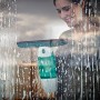 Leifheit Dry & Clean Set Lavavetri elettrico con manico e washer finestre, Tergivetro professionale fino a 35 min con 1 carica, 
