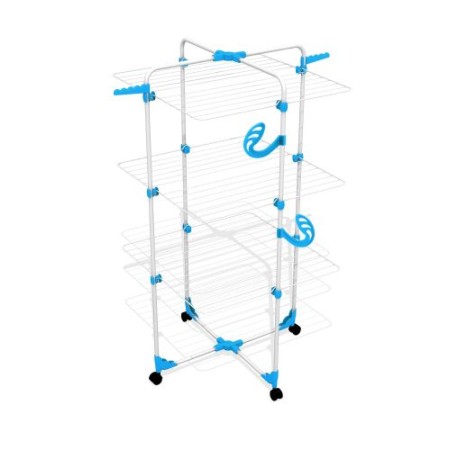 GIMI Modular 3 Color Stendibiancheria a Torre, Metallo, Bianco, Blu, Unica
