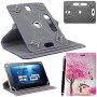 Colourful Stuff Custodia universale per tablet in ecopelle, con supporto, rotante a 360°, adatto per tutti i Tablet Android da 