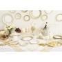 Pacchetto di 12 Piatti da festa in porcellana d'oro vintage | 3 Disegni Unico, Glamour, Elegante, Usa e getta | Per matrimoni, A