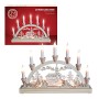 The Benross Christmas Workshop - Decorazione Luminosa ad Arco, in Legno,10 LED a Candela, Funzionamento a Batteria
