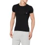 Emporio Armani 111035CC729, T-shirt Uomo cotone elasticizzato, Nero (Nero 00020), Large