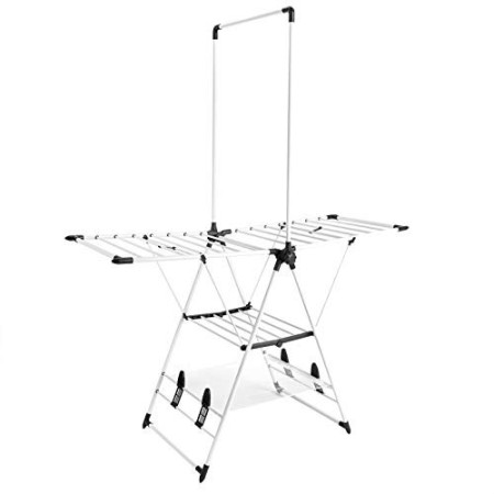 AmazonBasics - Appendiabiti con apertura ad ali di gabbiano con asta orizzontale superiore