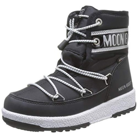 Moon-boot Jr Boy Mid WP, Stivali da Neve Uomo, Nero (Nero 001), 37 EU