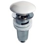 Piletta click clack in Ottone Cromato Cover Ceramica per Lavabo Lavandino Bagno  *** Pezzi 2 pz., Tipo di accessorio Opaco