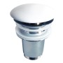 Piletta click clack in Ottone Cromato Cover Ceramica per Lavabo Lavandino Bagno  *** Pezzi 2 pz., Finitura Lucido