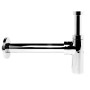 Sifone Tubo di Scarico in Ottone Cromato Tondo per Lavabo Lavandino Bagno da 1.1/4” *** CONFEZIONE 1 pz.