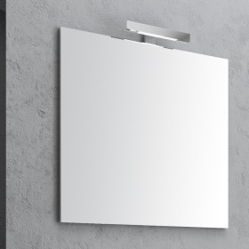 Specchio da Bagno con Lampada Led Varie Misure *** CONFEZIONE 1 pz., Misura 80x68 cm con Lampada LED