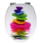 OGOMONDO Sedile Copri WC Universale Frizionato Fantasia MDF Chiusura Rallentata *** CONFEZIONE 1 pz., Fantasia Color Owl