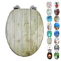 OGOMONDO Sedile Copri WC Universale Frizionato Fantasia MDF Chiusura Rallentata *** CONFEZIONE 1 pz., Fantasia Butterfly