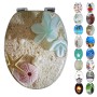 OGOMONDO Sedile Copri WC Universale Frizionato Fantasia MDF Chiusura Rallentata *** CONFEZIONE 1 pz., Fantasia Butterfly